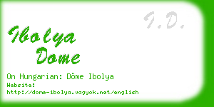 ibolya dome business card
